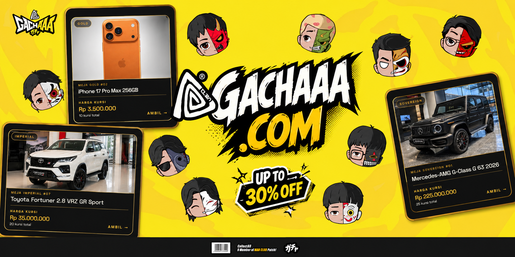 GACHAAA.COM — Hadiah Mewah, Up to 30% Off